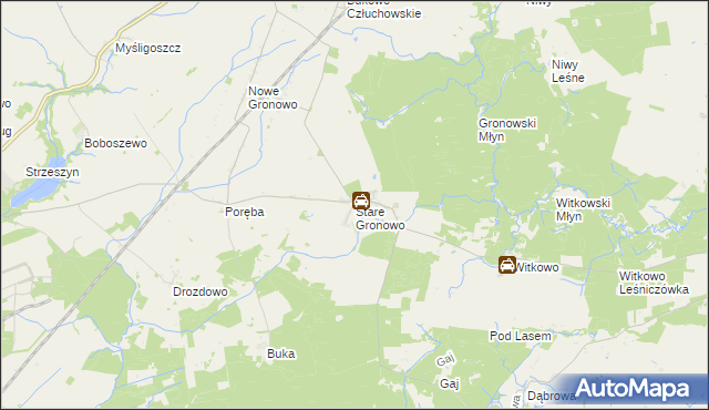 mapa Stare Gronowo, Stare Gronowo na mapie Targeo