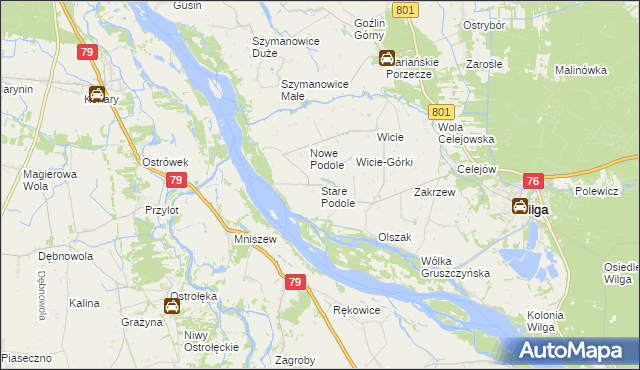 mapa Stare Podole, Stare Podole na mapie Targeo