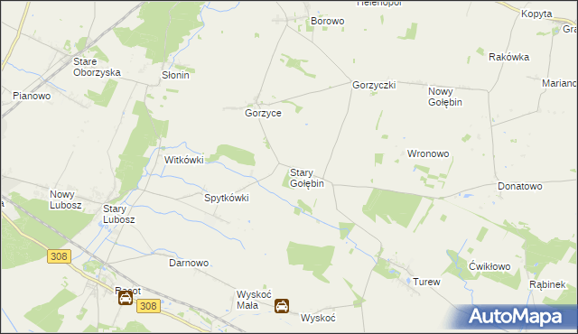 mapa Stary Gołębin, Stary Gołębin na mapie Targeo