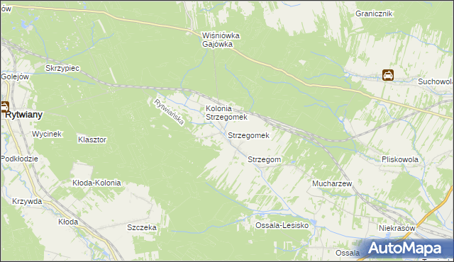 mapa Strzegomek, Strzegomek na mapie Targeo