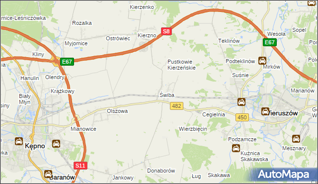 mapa Świba, Świba na mapie Targeo