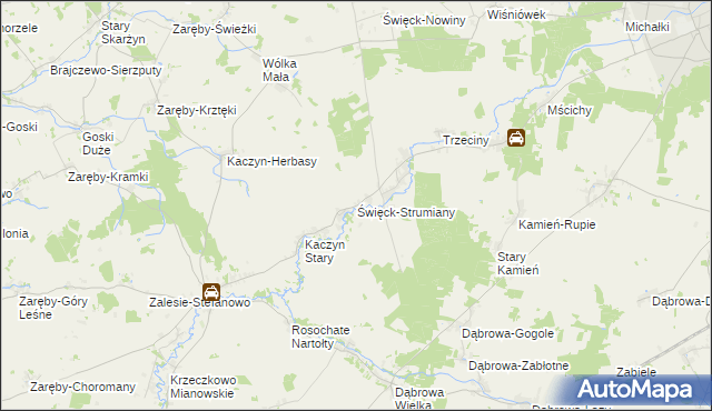 mapa Święck-Strumiany, Święck-Strumiany na mapie Targeo