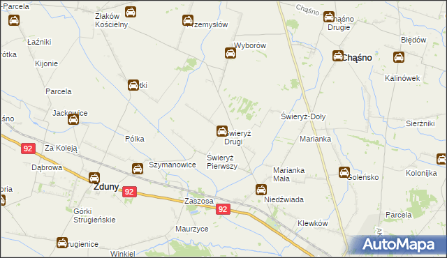 mapa Świeryż Drugi, Świeryż Drugi na mapie Targeo