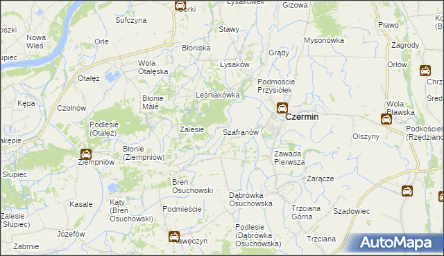 mapa Szafranów, Szafranów na mapie Targeo