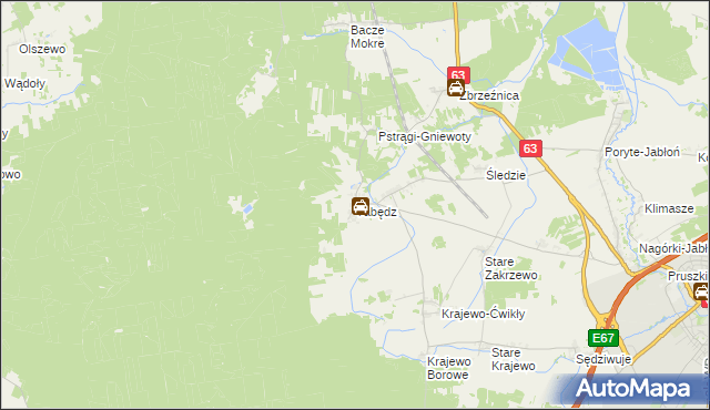 mapa Tabędz, Tabędz na mapie Targeo