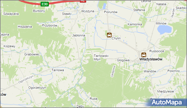 mapa Tarnowski Młyn, Tarnowski Młyn na mapie Targeo