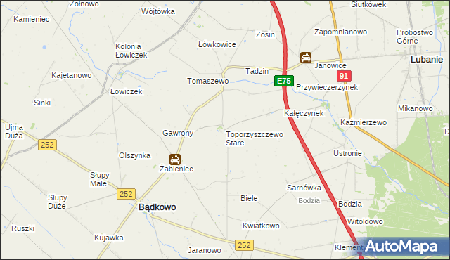 mapa Toporzyszczewo Stare, Toporzyszczewo Stare na mapie Targeo