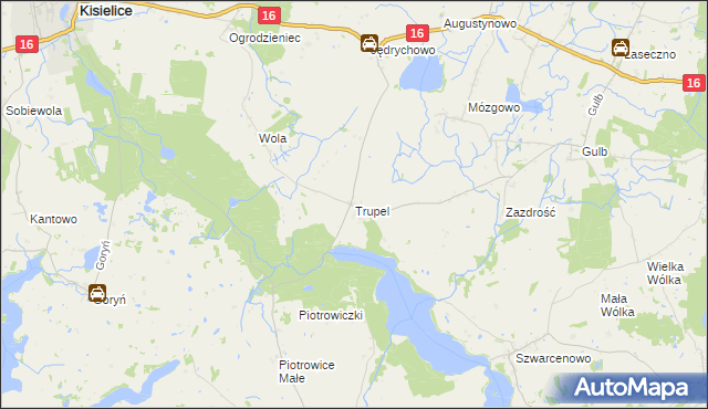 mapa Trupel, Trupel na mapie Targeo