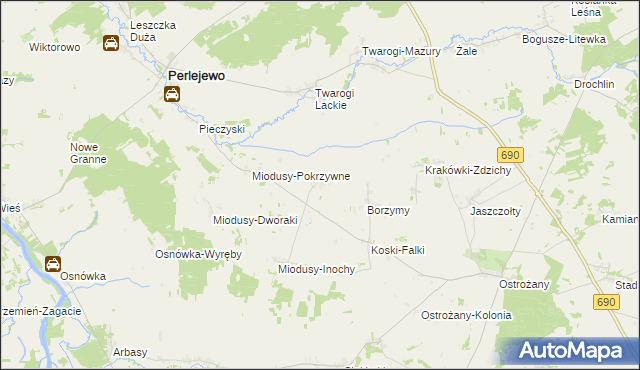 mapa Twarogi-Trąbnica, Twarogi-Trąbnica na mapie Targeo