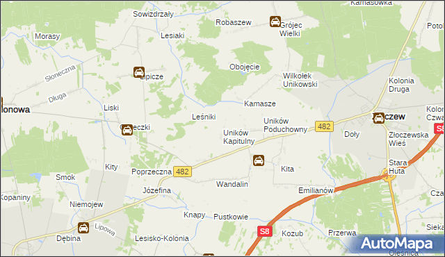 mapa Uników Kapitulny, Uników Kapitulny na mapie Targeo