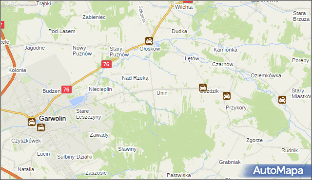 mapa Unin gmina Górzno, Unin gmina Górzno na mapie Targeo