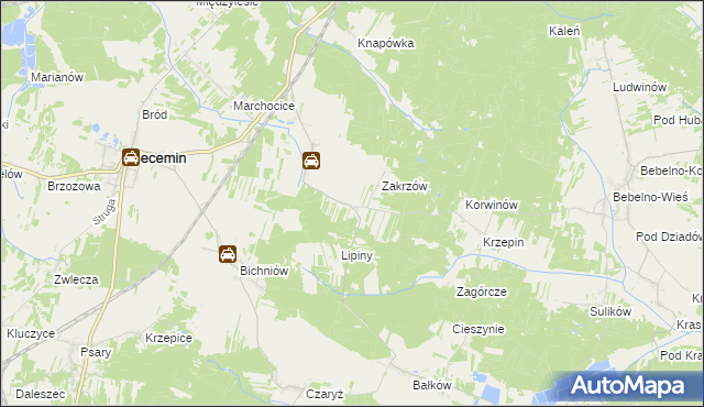 mapa Wałkonowy Górne, Wałkonowy Górne na mapie Targeo