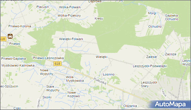 mapa Wielątki, Wielątki na mapie Targeo