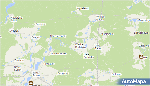 mapa Wielkie Budziska, Wielkie Budziska na mapie Targeo