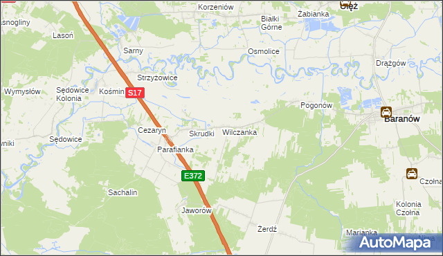 mapa Wilczanka, Wilczanka na mapie Targeo