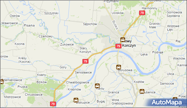 mapa Winiary Dolne, Winiary Dolne na mapie Targeo