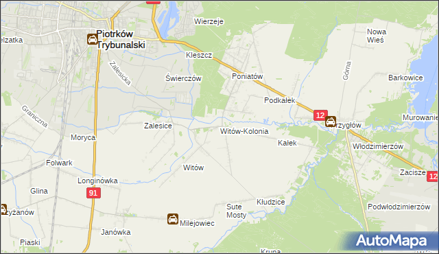 mapa Witów-Kolonia, Witów-Kolonia na mapie Targeo