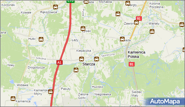 mapa Własna, Własna na mapie Targeo