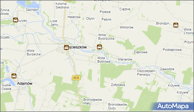 mapa Wola Bobrowa, Wola Bobrowa na mapie Targeo