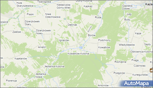 mapa Wólka Gonciarska, Wólka Gonciarska na mapie Targeo