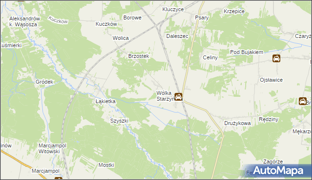 mapa Wólka Starzyńska, Wólka Starzyńska na mapie Targeo