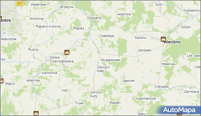 mapa Wyględówek, Wyględówek na mapie Targeo