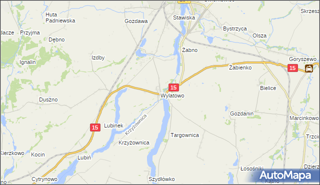 mapa Wylatowo, Wylatowo na mapie Targeo