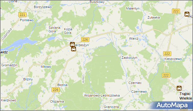 mapa Zaskoczyn Osada, Zaskoczyn Osada na mapie Targeo