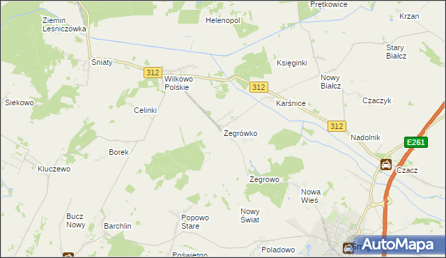 mapa Żegrówko, Żegrówko na mapie Targeo