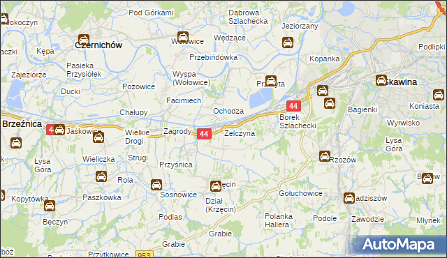 mapa Zelczyna, Zelczyna na mapie Targeo