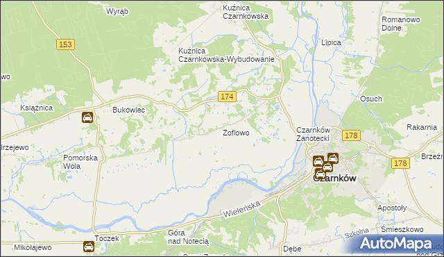 mapa Zofiowo, Zofiowo na mapie Targeo