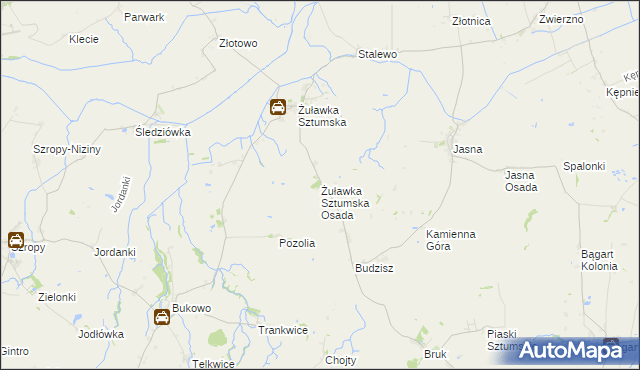 mapa Żuławka Sztumska Osada, Żuławka Sztumska Osada na mapie Targeo