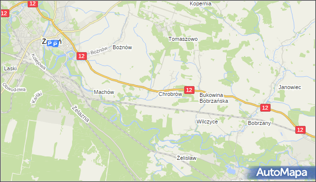 mapa Chrobrów, Chrobrów na mapie Targeo