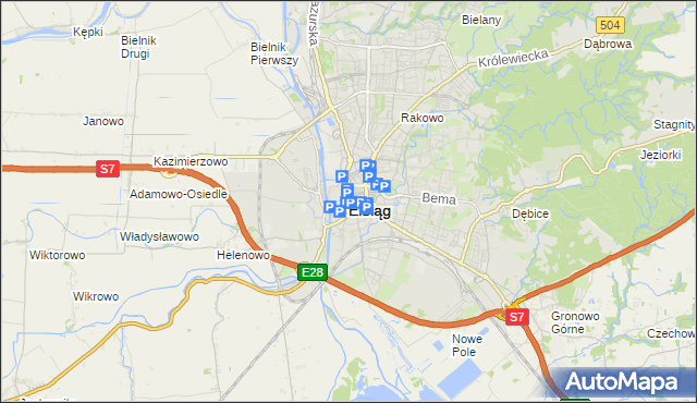 mapa Elbląga, Elbląg na mapie Targeo