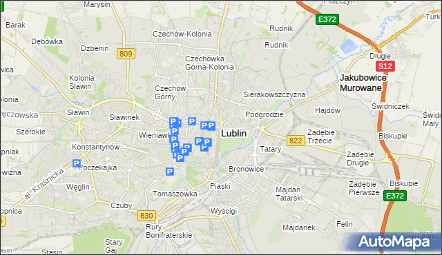 mapa Lublina, Lublin na mapie Targeo
