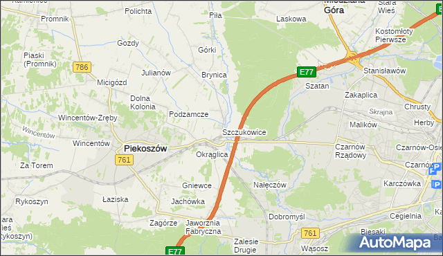 mapa Szczukowice, Szczukowice na mapie Targeo
