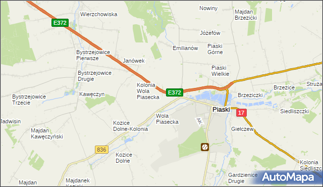 mapa Kębłów gmina Piaski, Kębłów gmina Piaski na mapie Targeo