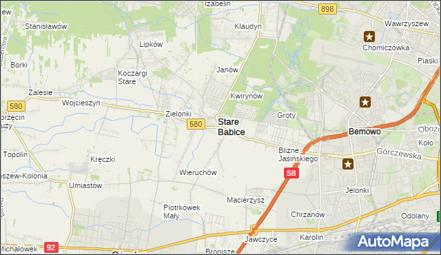 mapa Babice Nowe, Babice Nowe na mapie Targeo