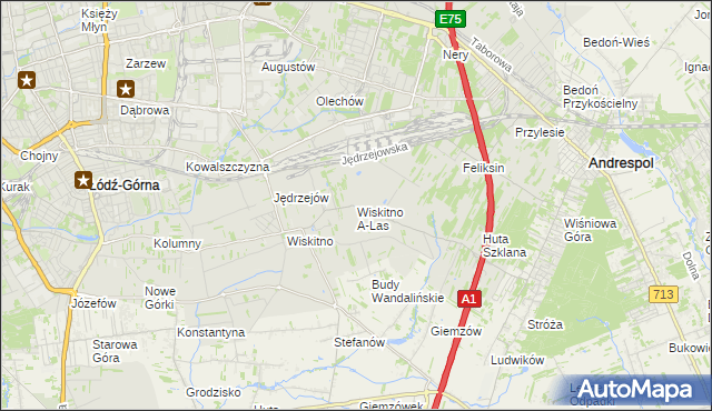 mapa Wiskitno A-Las, Wiskitno A-Las na mapie Targeo