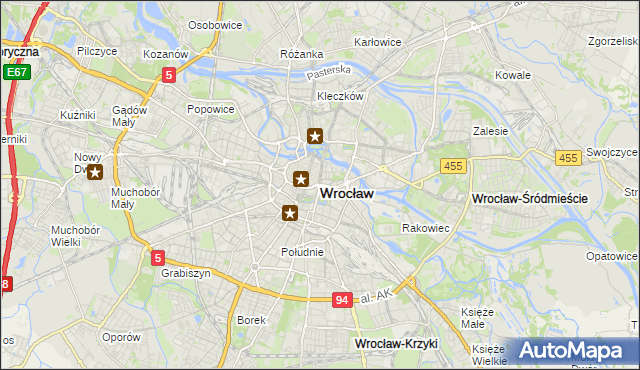 mapa Wrocławia, Wrocław na mapie Targeo