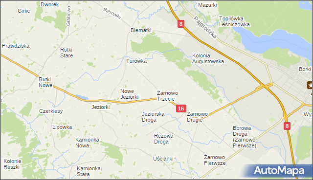mapa Żarnowo Trzecie, Żarnowo Trzecie na mapie Targeo