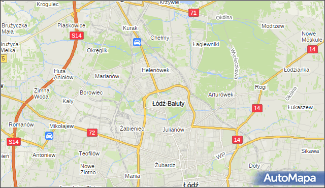 mapa Radogoszcz gmina Łódź, Radogoszcz gmina Łódź na mapie Targeo