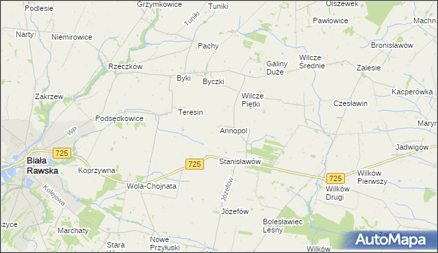 mapa Annopol gmina Błędów, Annopol gmina Błędów na mapie Targeo