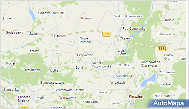 mapa Budziska gmina Skrwilno, Budziska gmina Skrwilno na mapie Targeo