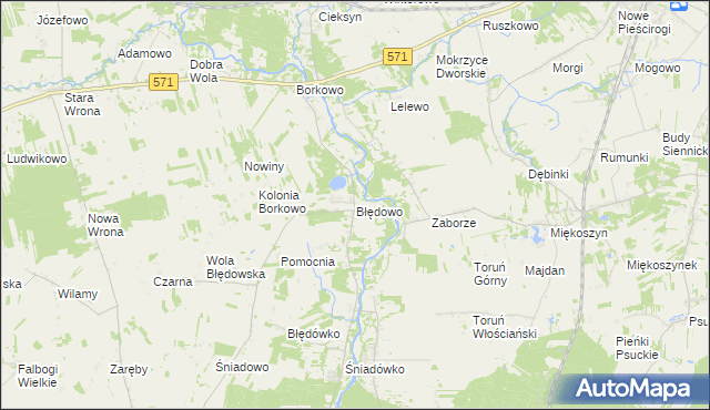 mapa Błędowo gmina Pomiechówek, Błędowo gmina Pomiechówek na mapie Targeo