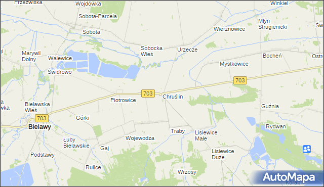 mapa Chruślin, Chruślin na mapie Targeo