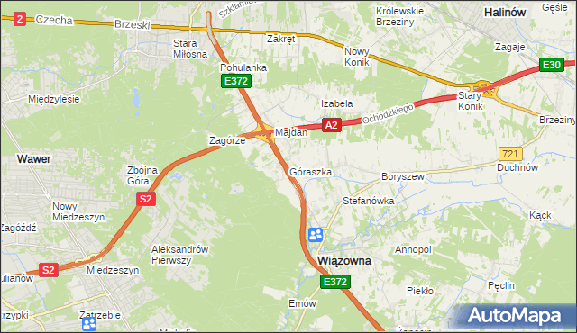 mapa Góraszka, Góraszka na mapie Targeo