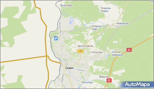 mapa Jaromirowice, Jaromirowice na mapie Targeo