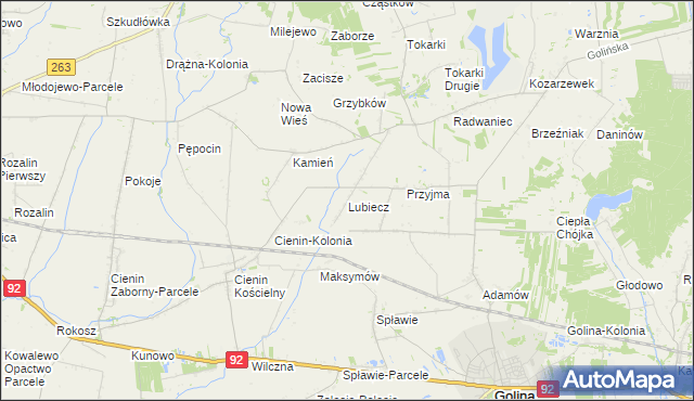 mapa Lubiecz, Lubiecz na mapie Targeo