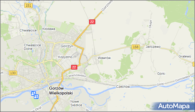 mapa Wawrów, Wawrów na mapie Targeo